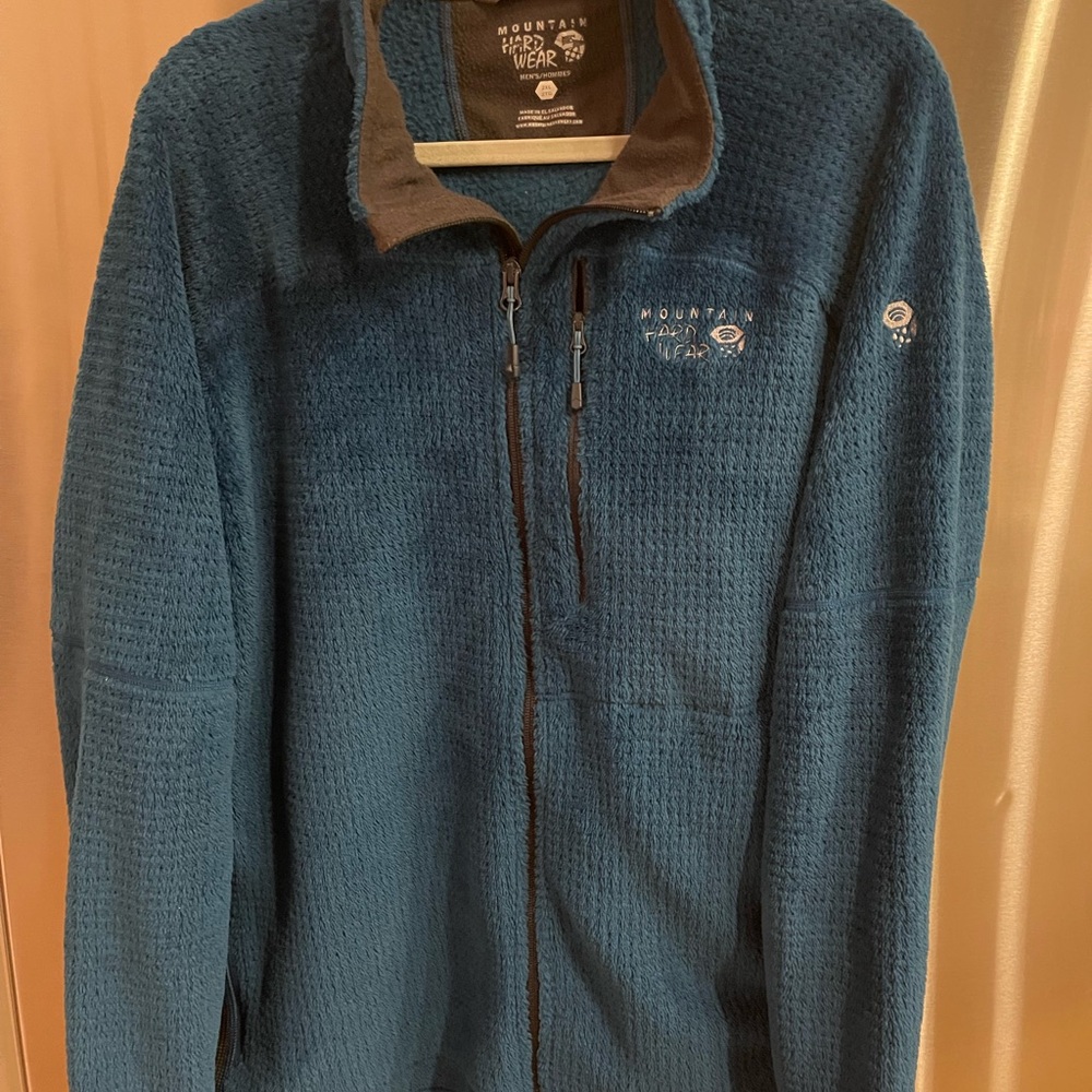 MOUNTAIN HARDWEAR MONKEY MAN FLEECE PERFORMANCE JACKET EXCELLENT CONDITION BLUE
